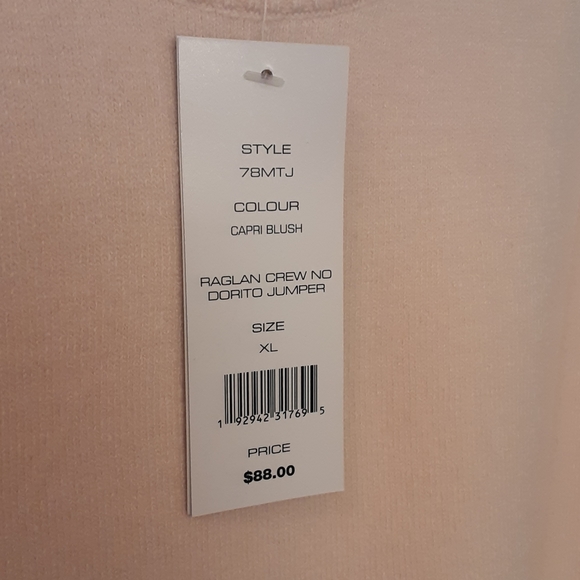 NWT French Connection XL Pink Crew Neck Sweater - Picture 5 of 5